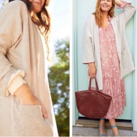 Anthropologie‎ Donni Sandwash Ribbed Cardigan Duster NWOT - Picture 3 of 8